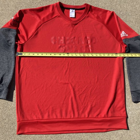 Chicago Bulls Men's 2016 X-Mas adidas Throwback Pullover Sweatshirt - Red 2XL - Picture 9 of 11